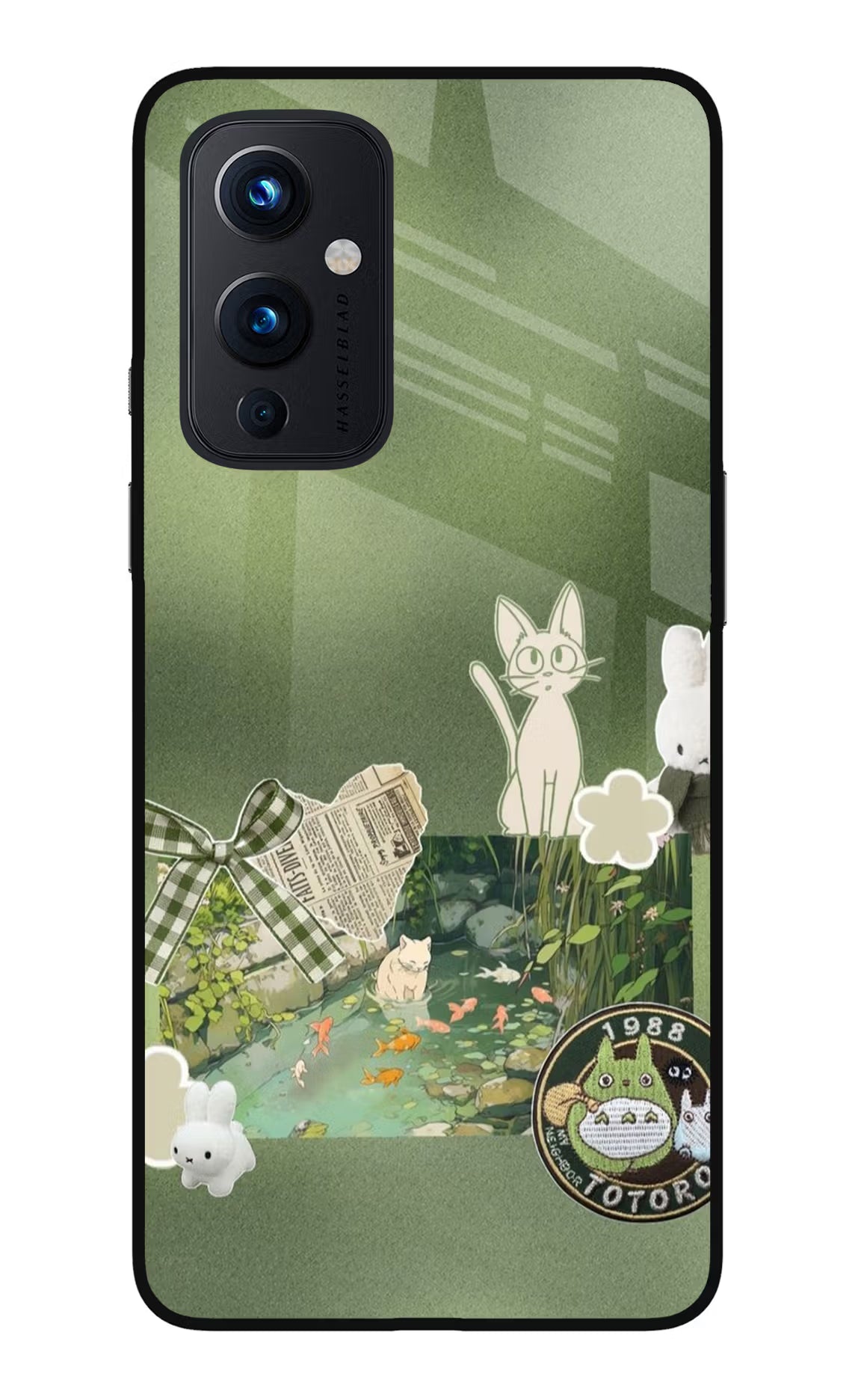 Aesthetic anime Oneplus 9 Glass Case Back Cover by Casekaro