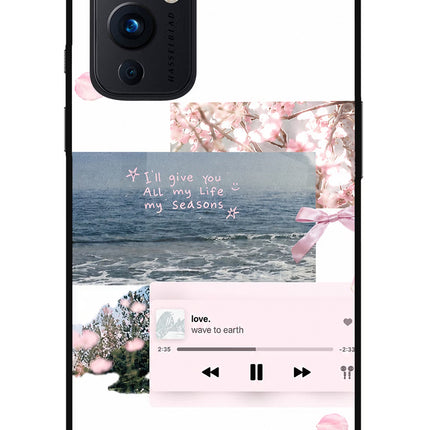 Wave to earth Oneplus 9 Glass Case Back Cover by Casekaro