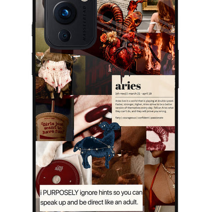 Zodiac Aries Oneplus 9 Glass Case