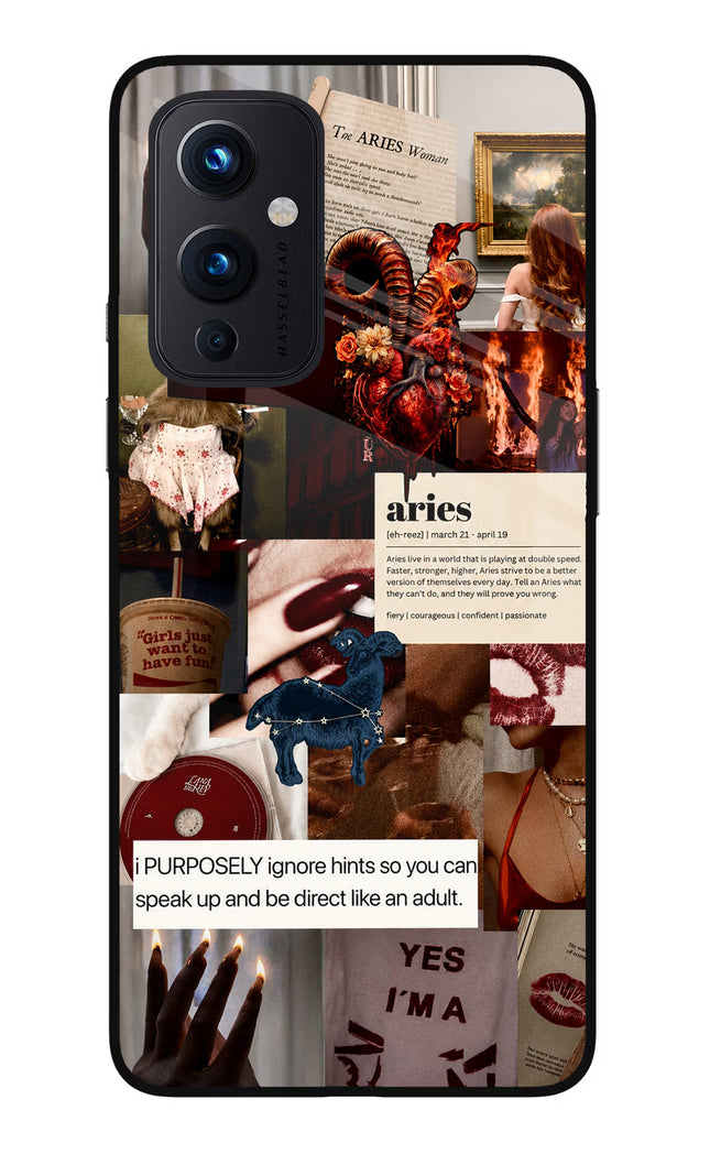 Zodiac Aries Oneplus 9 Glass Case