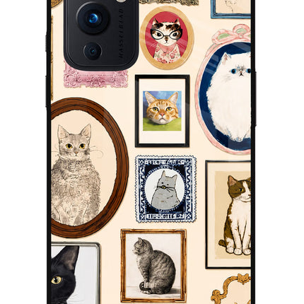 Mirror Cats Oneplus 9 Glass Case