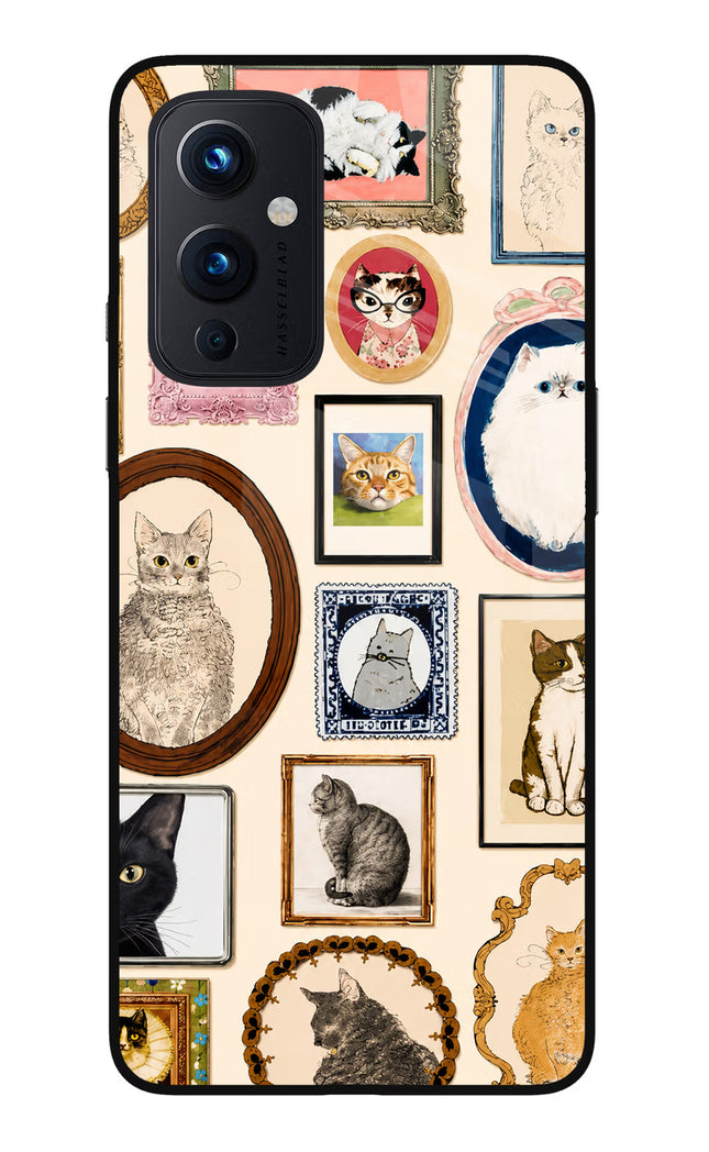 Mirror Cats Oneplus 9 Glass Case
