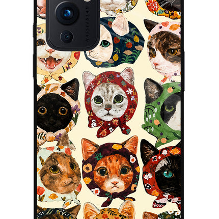 Cool Cat Oneplus 9 Glass Case