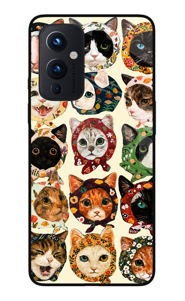 Cool Cat Oneplus 9 Glass Case
