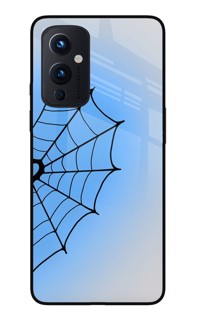 Blue Web Oneplus 9 Glass Case