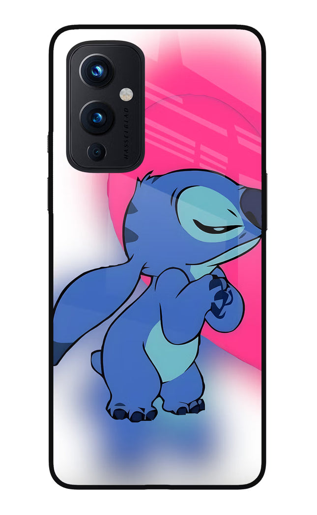 Stitch Hug Oneplus 9 Glass Case