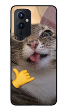 Silly Cat Call Oneplus 9 Glass Case