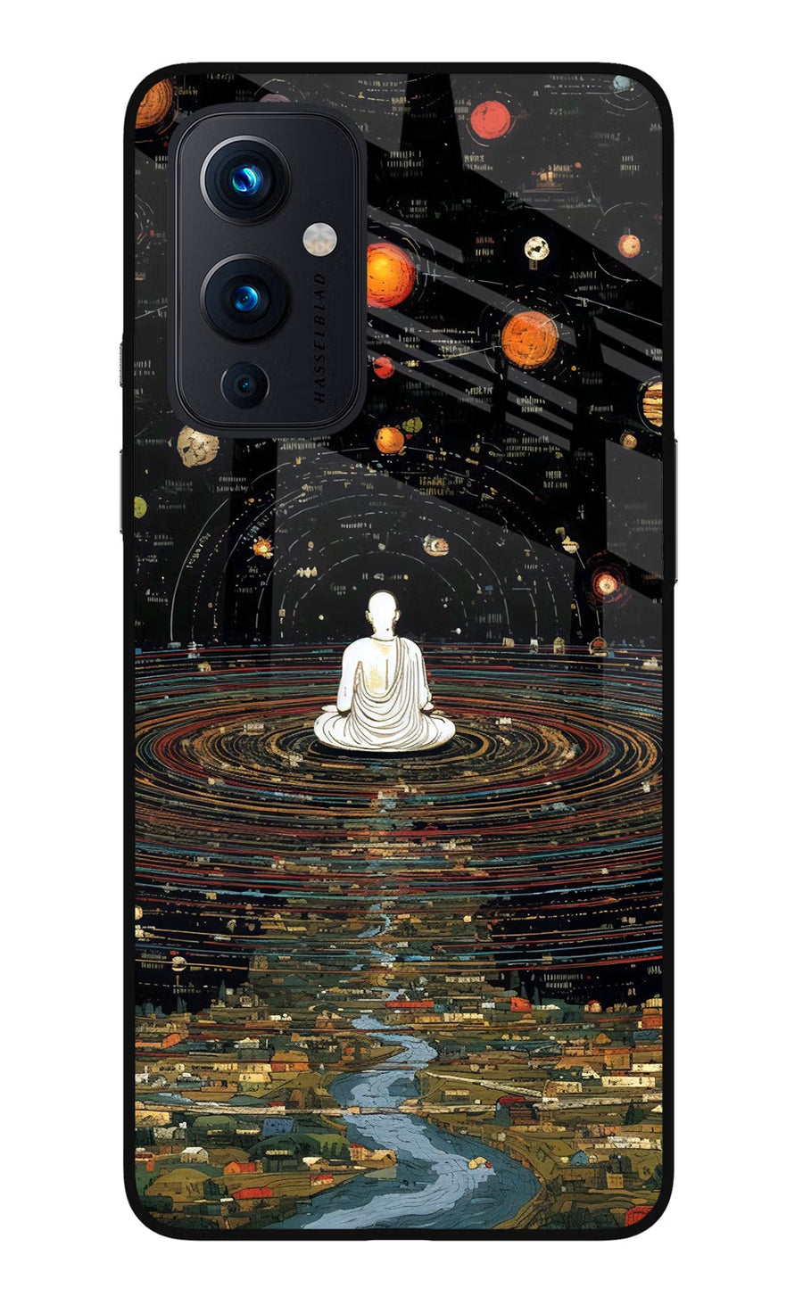 Space Monk Oneplus 9 Back Cover, Glass case