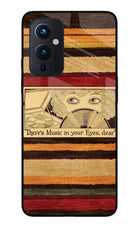 Vinyl Stripes Oneplus 9 Glass Case Back Cover by Casekaro