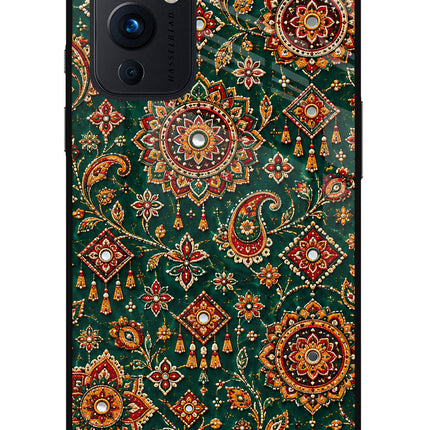 Green Pataka Oneplus 9 Glass Case