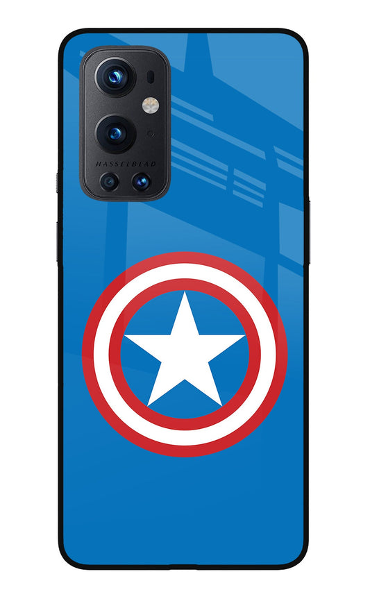 Captain America Logo Oneplus 9 Pro Glass Case