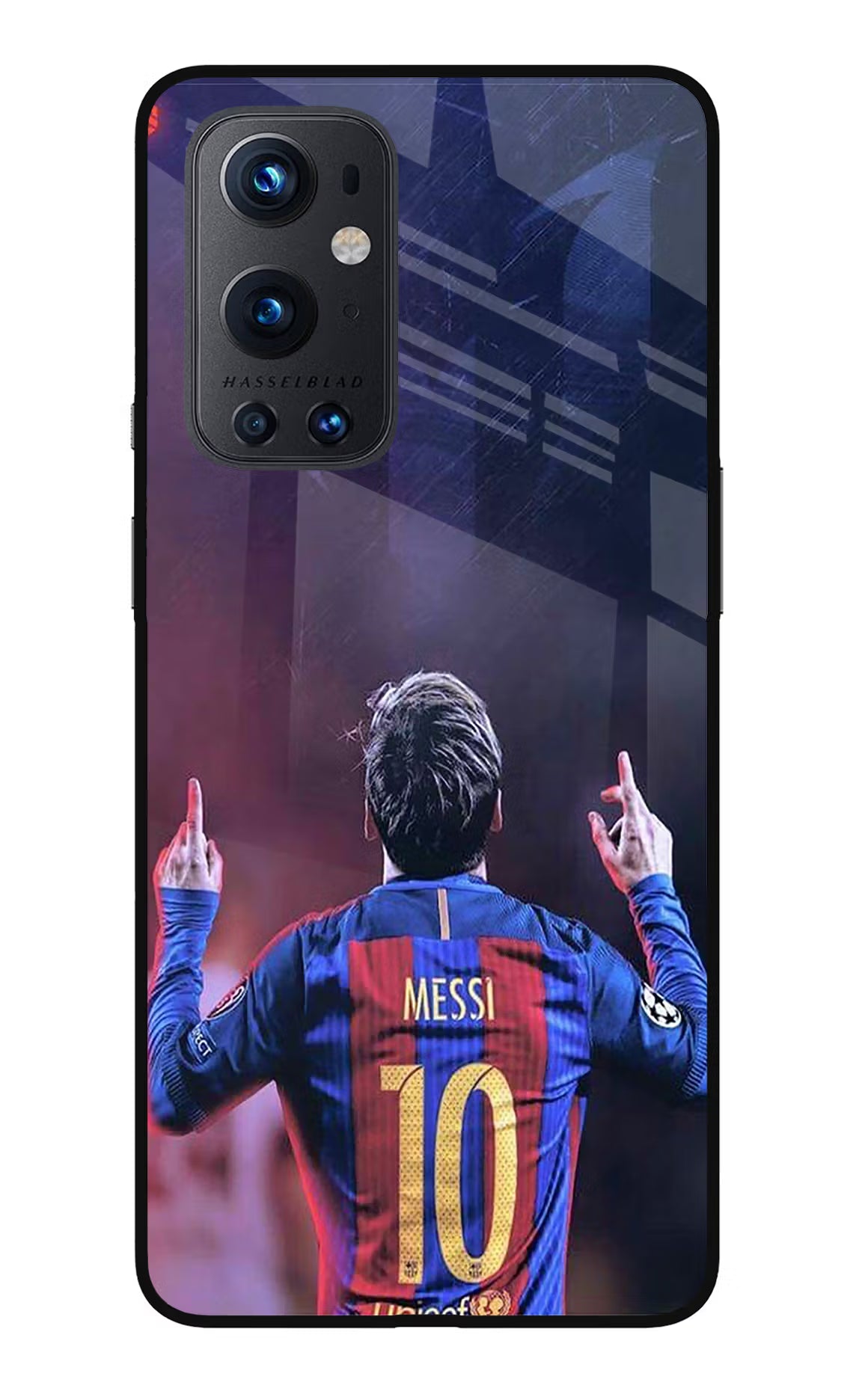 Messi Oneplus 9 Pro Glass Case Back Cover by Casekaro
