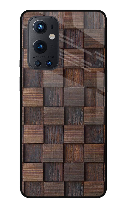 Wooden Cube Design Oneplus 9 Pro Glass Case