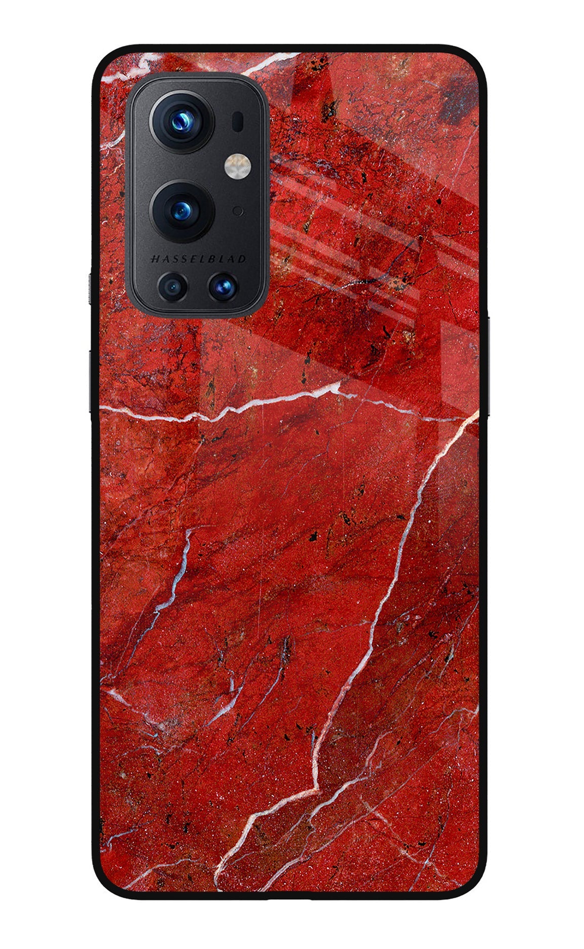 Red Marble Design Oneplus 9 Pro Back Cover