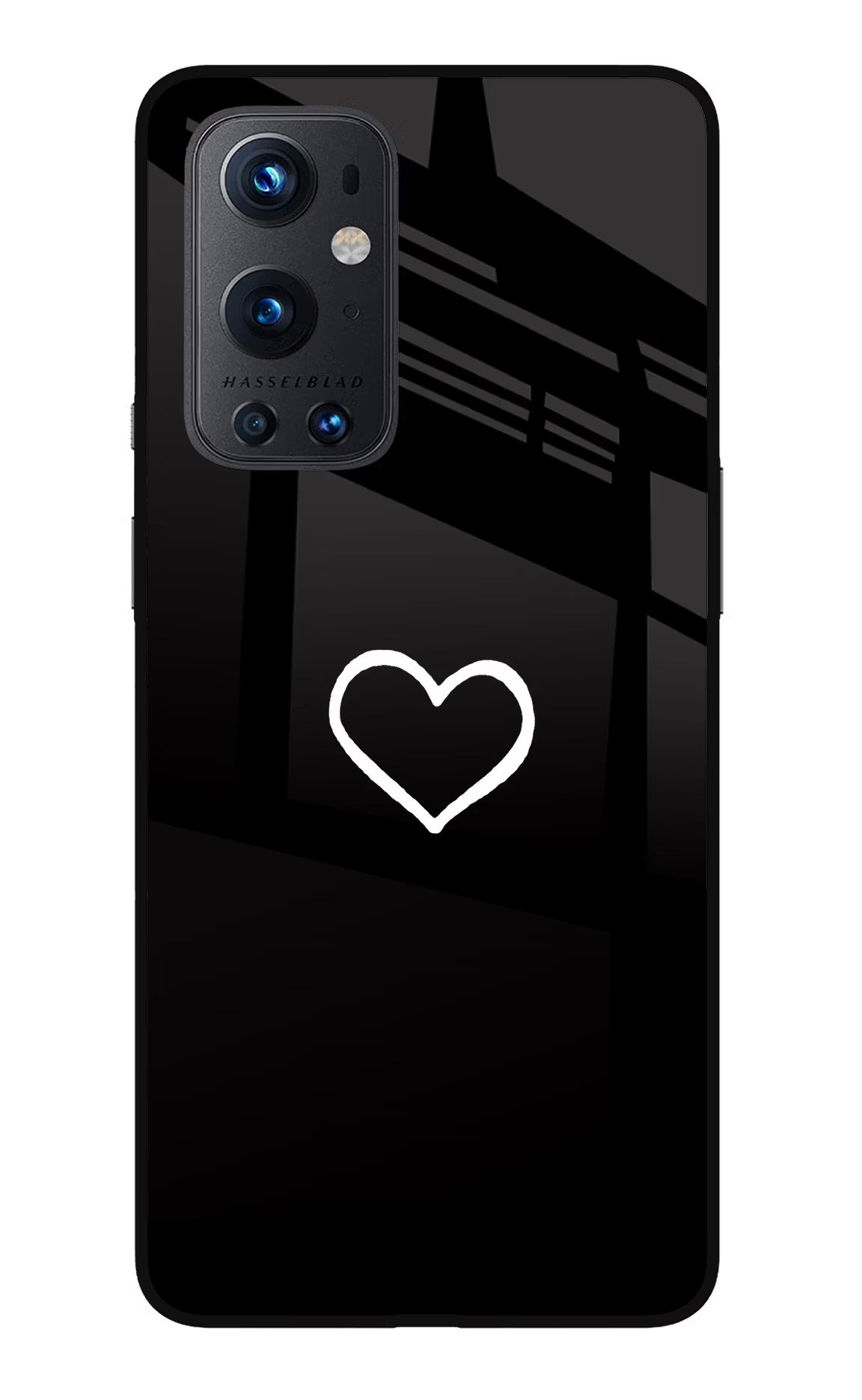Heart Oneplus 9 Pro Glass Case Back Cover by Casekaro