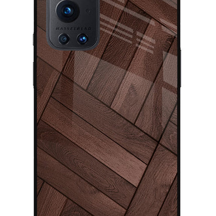 Wooden Texture Design Oneplus 9 Pro Glass Case