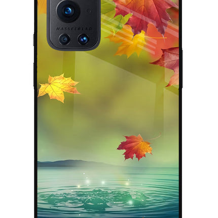 Flowers Oneplus 9 Pro Glass Case Back Cover by Casekaro