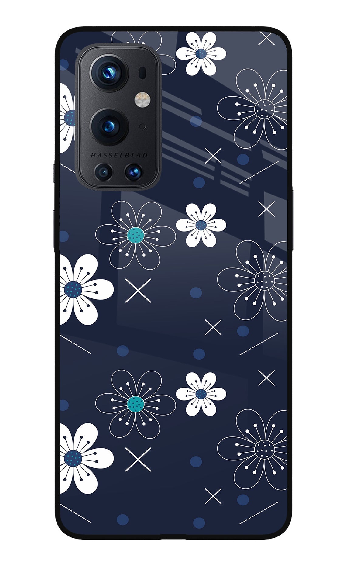 Flowers Oneplus 9 Pro Glass Case