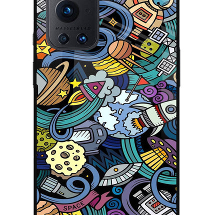 Space Abstract Oneplus 9 Pro Glass Case