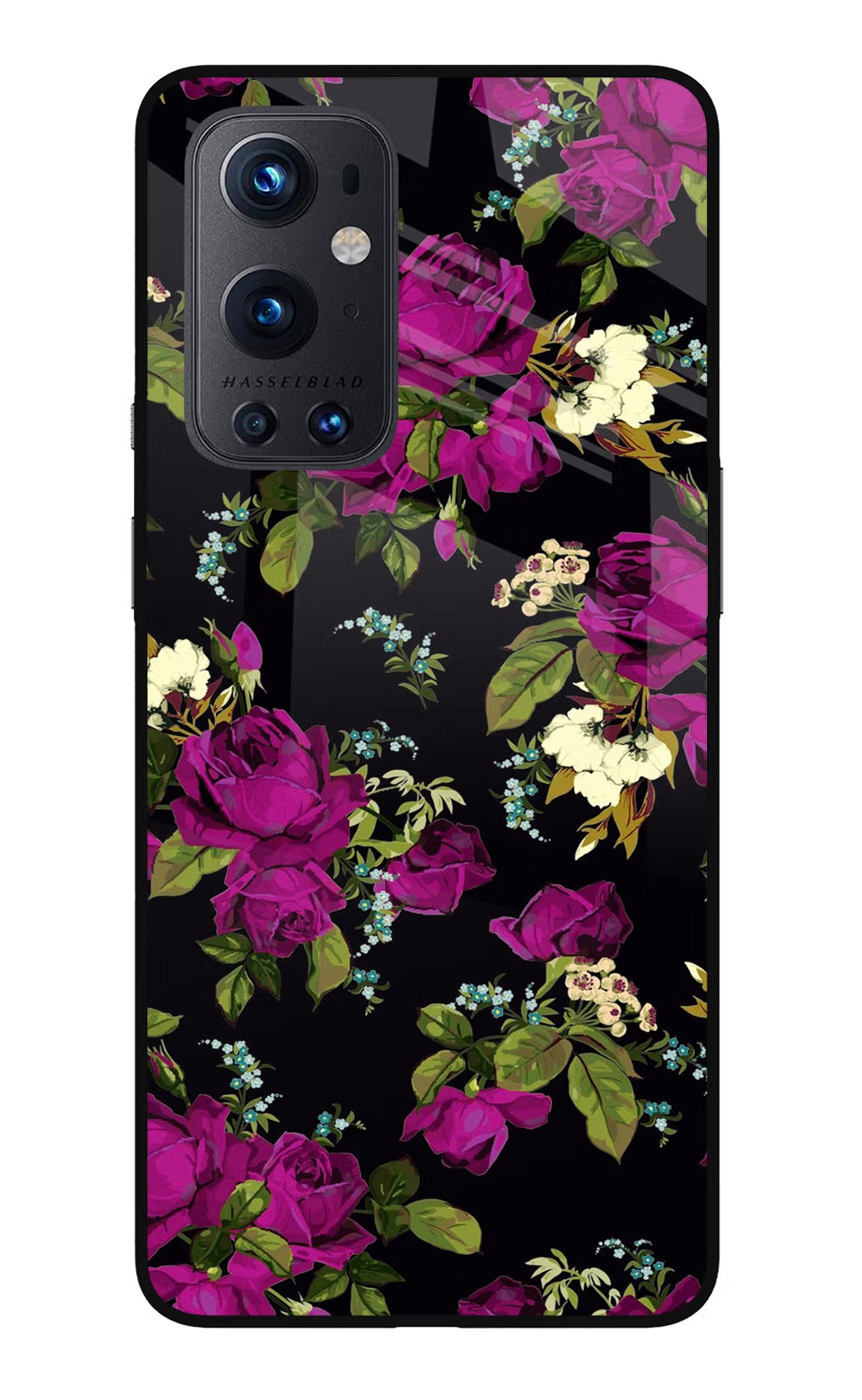 Flowers Oneplus 9 Pro Glass Case Back Cover by Casekaro
