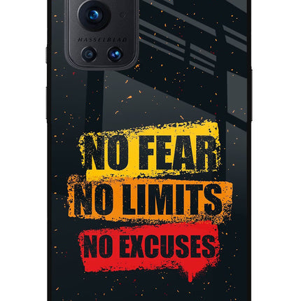 No Fear No Limits No Excuse Oneplus 9 Pro Glass Case