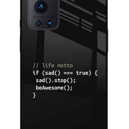 Life Motto Code Oneplus 9 Pro Glass Case