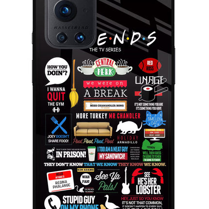 FRIENDS Oneplus 9 Pro Glass Case Back Cover by Casekaro