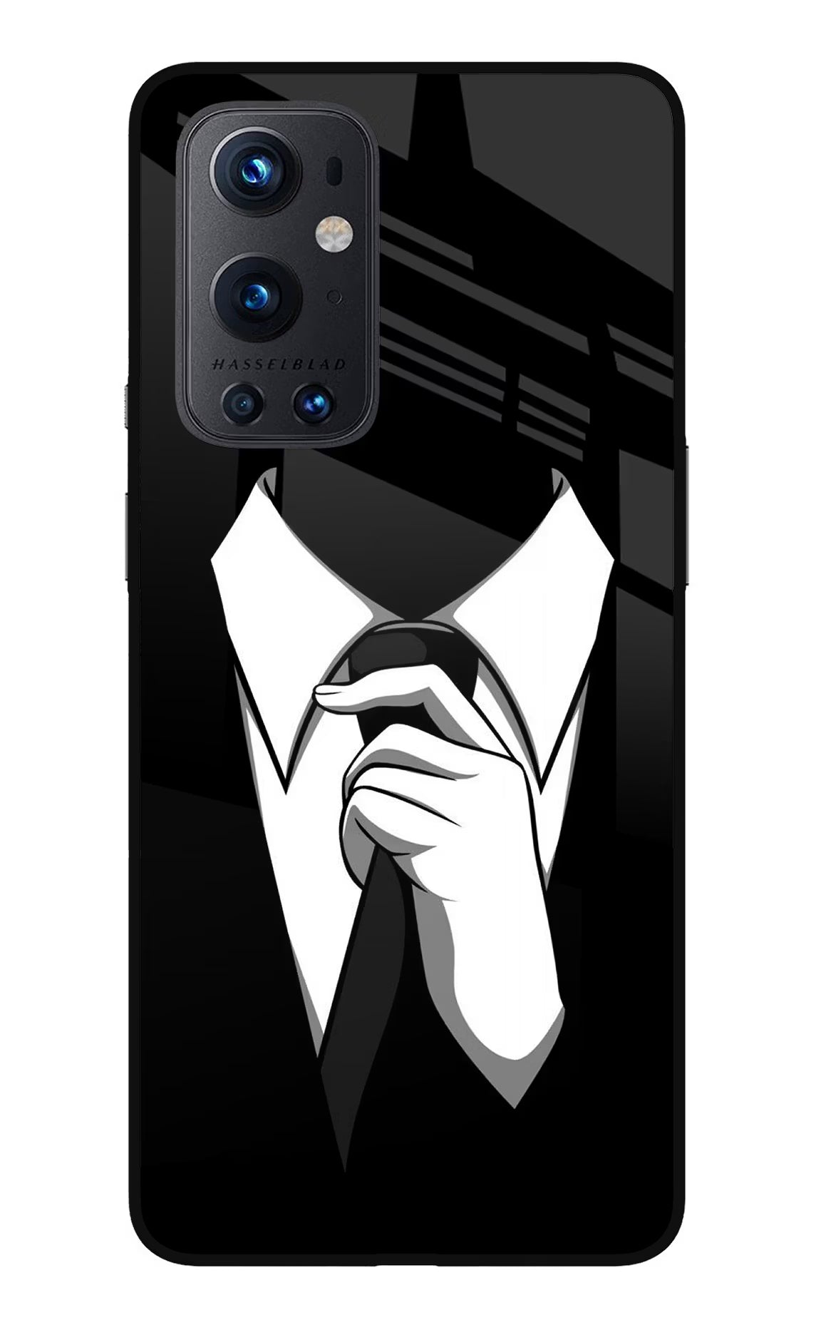 Black Tie Oneplus 9 Pro Glass Case