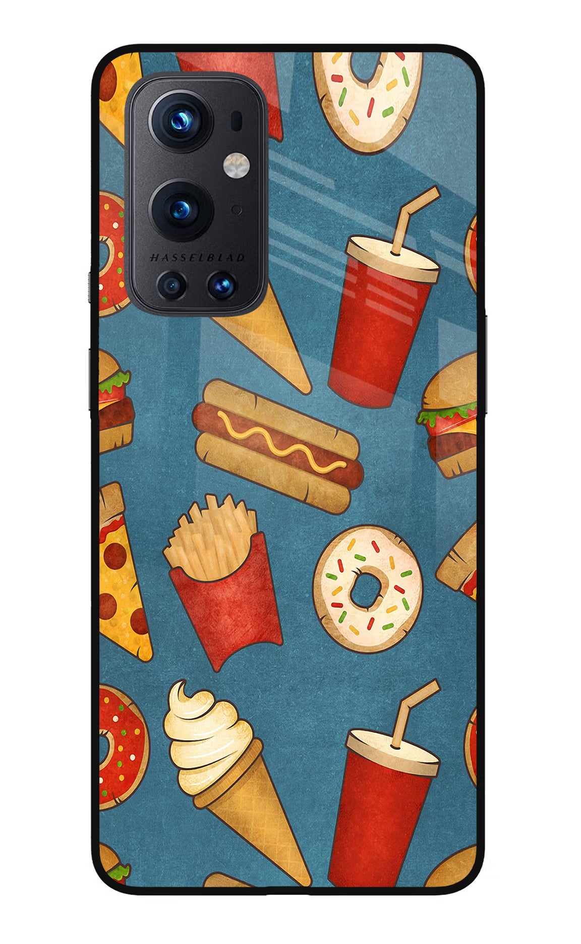 Foodie Oneplus 9 Pro Glass Case Back Cover by Casekaro