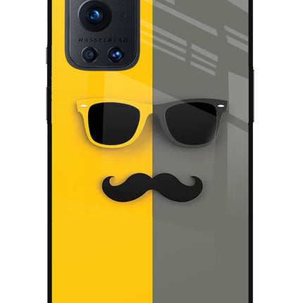 Sunglasses with Mustache Oneplus 9 Pro Glass Case
