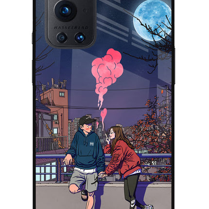 Chilling Couple Oneplus 9 Pro Glass Case