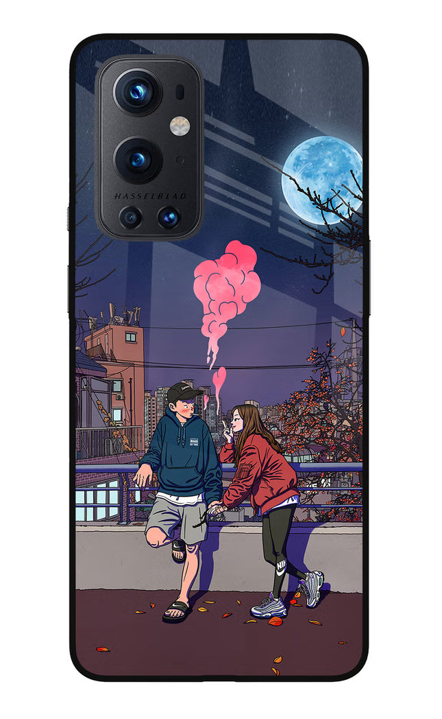 Chilling Couple Oneplus 9 Pro Glass Case