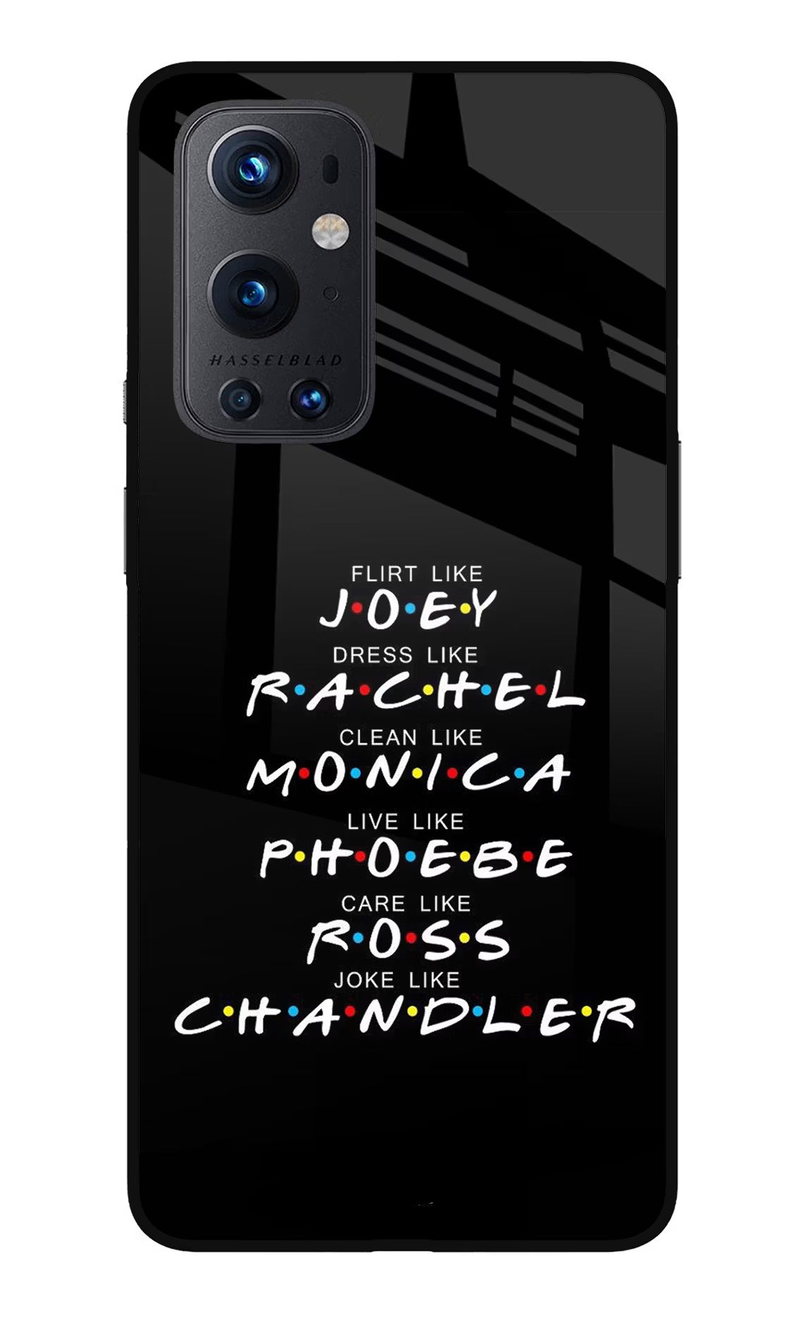 FRIENDS Character Oneplus 9 Pro Glass Case Back Cover by Casekaro