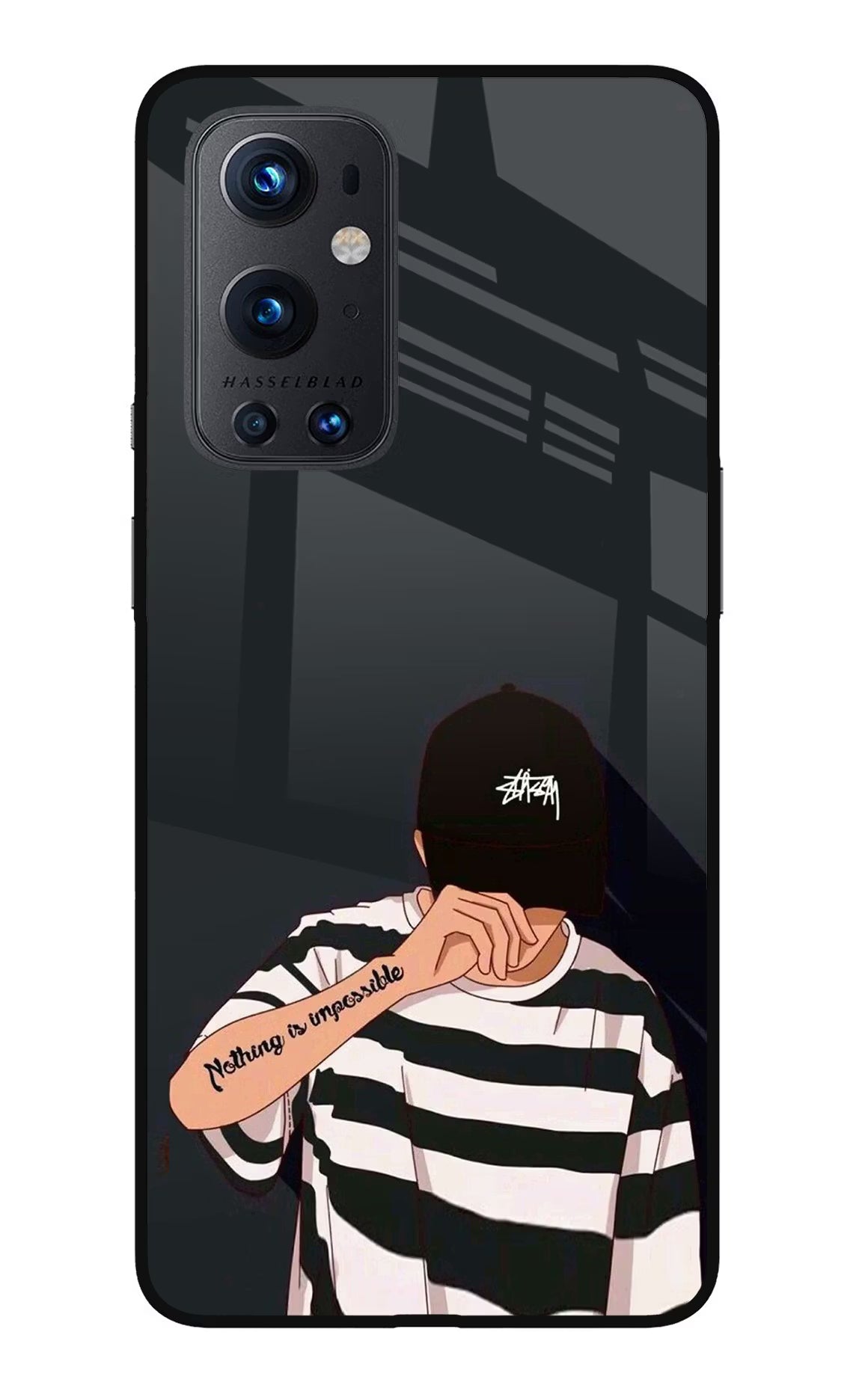 Aesthetic Boy Oneplus 9 Pro Glass Case Back Cover by Casekaro