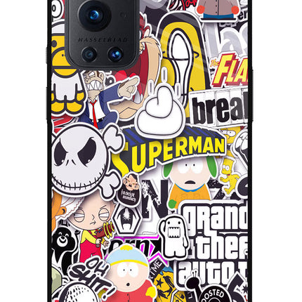 Sticker Bomb Oneplus 9 Pro Glass Case