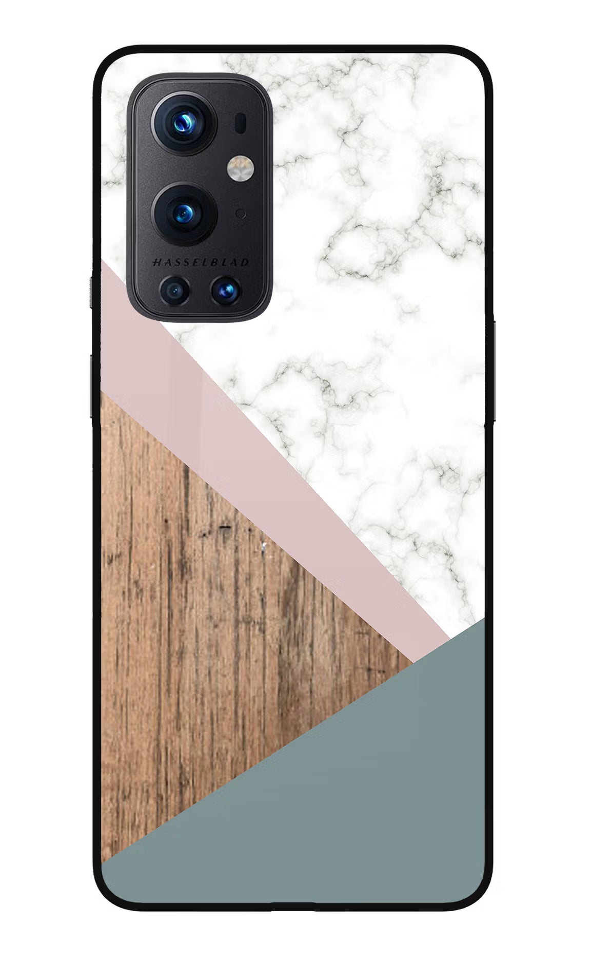 Marble wood Abstract Oneplus 9 Pro Glass Case Back Cover by Casekaro
