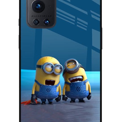 Minion Laughing Oneplus 9 Pro Glass Case