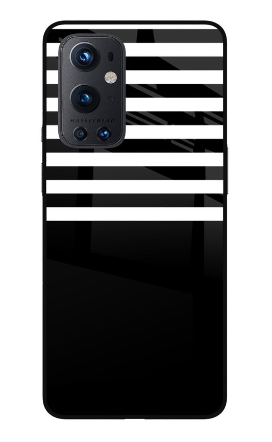 Black and White Print Oneplus 9 Pro Glass Case