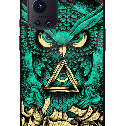 Green Owl Oneplus 9 Pro Glass Case
