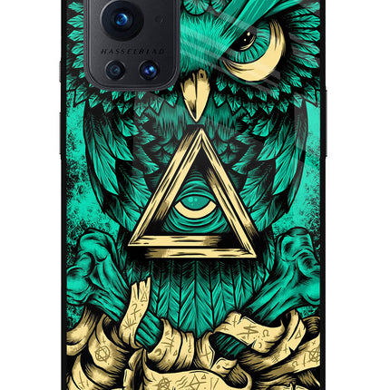 Green Owl Oneplus 9 Pro Glass Case