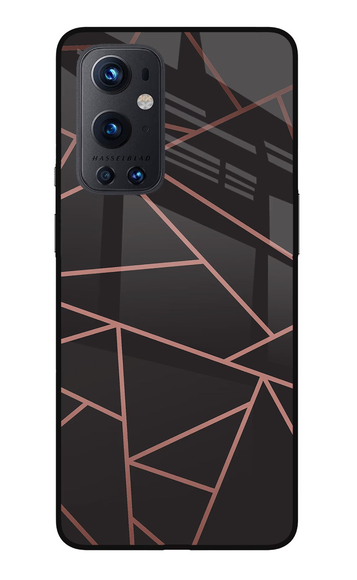 Geometric Pattern Oneplus 9 Pro Glass Case Back Cover by Casekaro