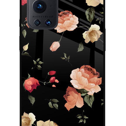 Flowers Oneplus 9 Pro Glass Case