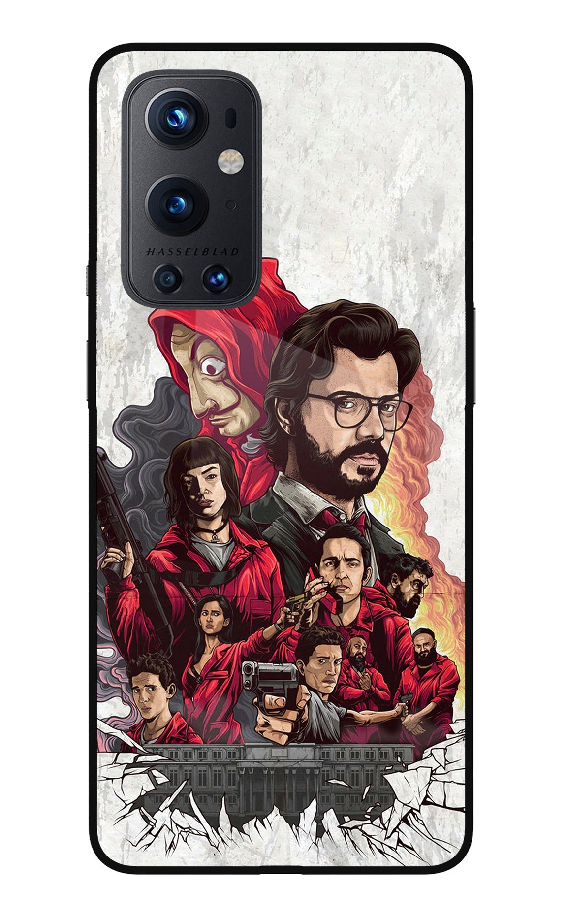 Money Heist Artwork Oneplus 9 Pro Glass Case