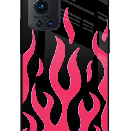 Fire Flames Oneplus 9 Pro Glass Case