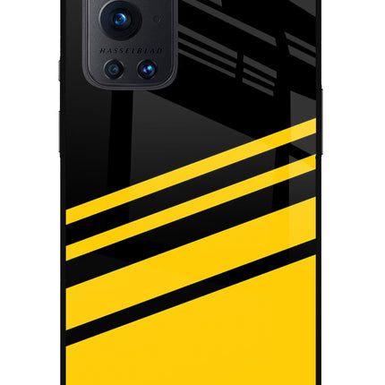 Yellow Shades Oneplus 9 Pro Glass Case Back Cover by Casekaro