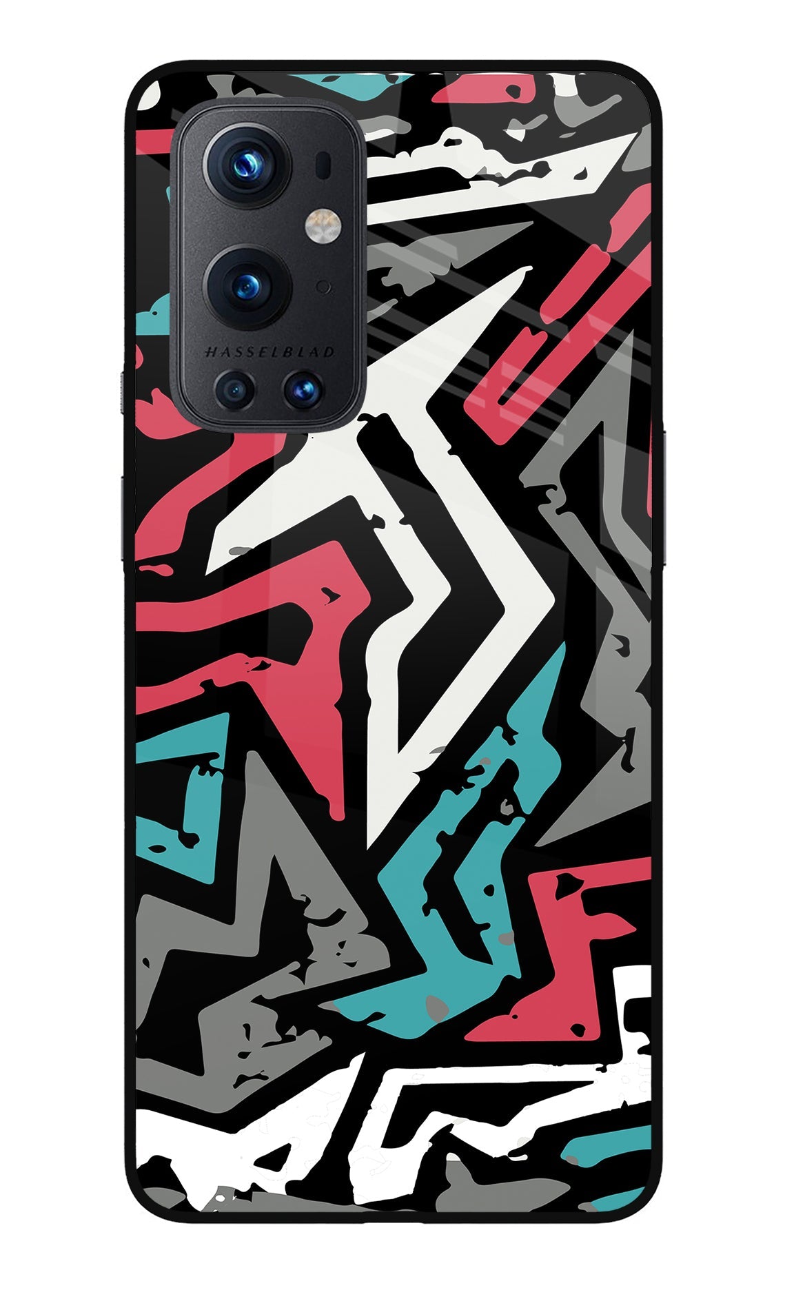 Geometric Graffiti Oneplus 9 Pro Glass Case