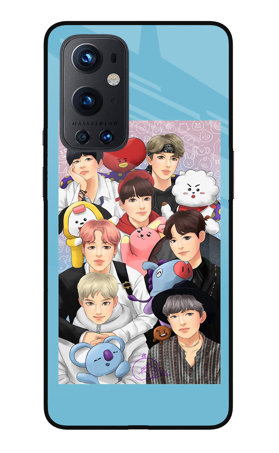 BTS with animals Oneplus 9 Pro Back Cover