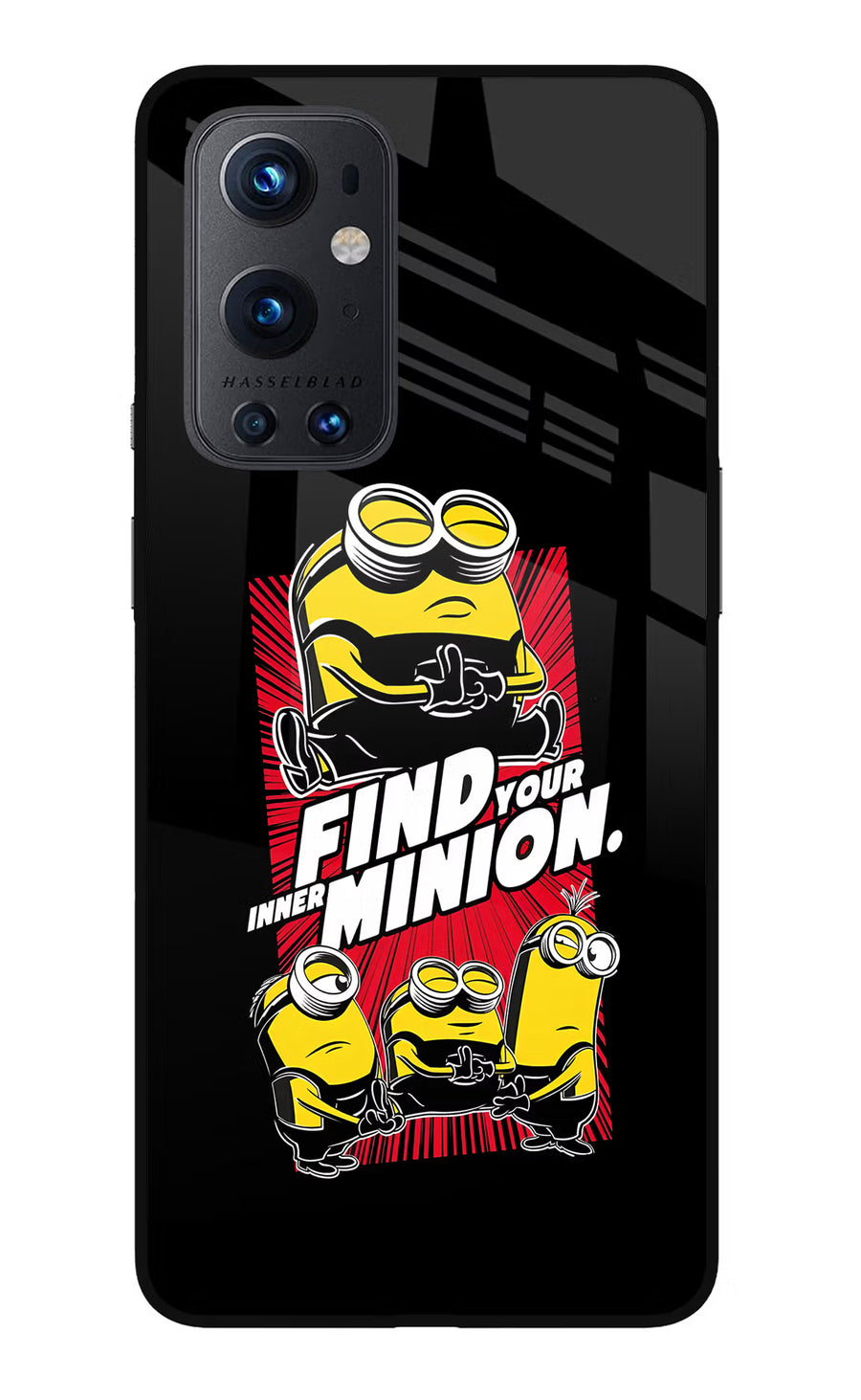 Find your inner Minion Oneplus 9 Pro Back Cover, Glass case