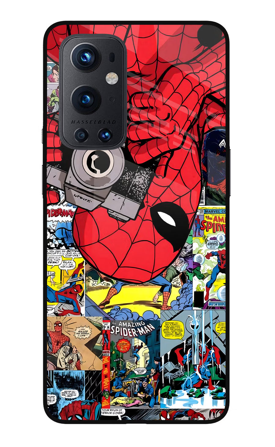Spider Man Oneplus 9 Pro Back Cover, Glass case