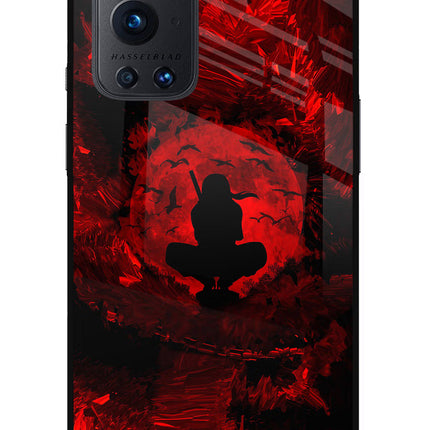 Itachi Uchiha Oneplus 9 Pro Glass Case Back Cover by Casekaro